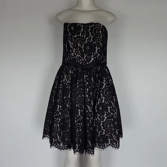 target black strapless dress Women's Letisha Strapless Mini Dress Black in Size XL by Outcast main image 0